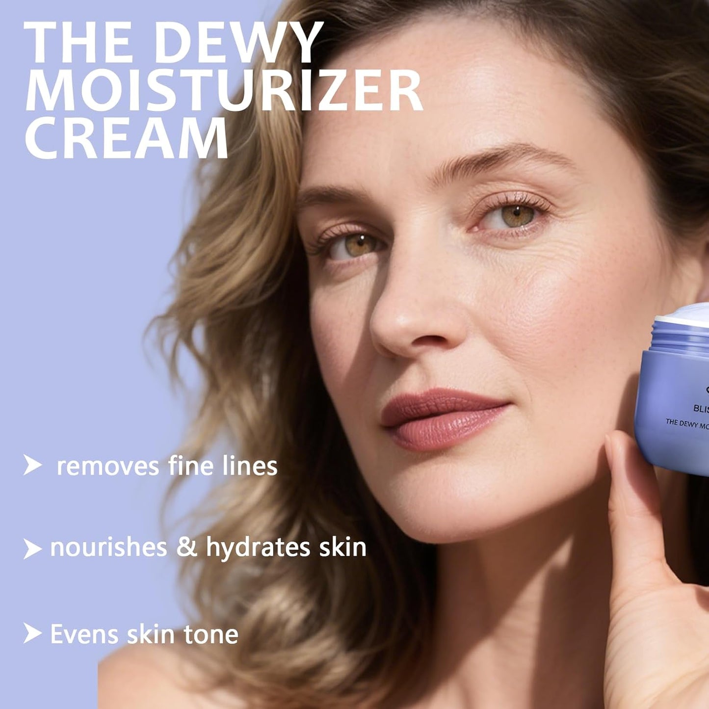 The Dewy Skin Cream Face Moisturizer Skin Care Face Cream Boost Water Gel Lightweight Oil-Free -Improve Skins Hydration 1.7 Fl Oz