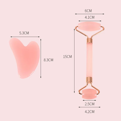 Face and Neck Massage Resin Roller Scratch Double End Massage Rod, Massage and Relax Double Head Massage Roller Set