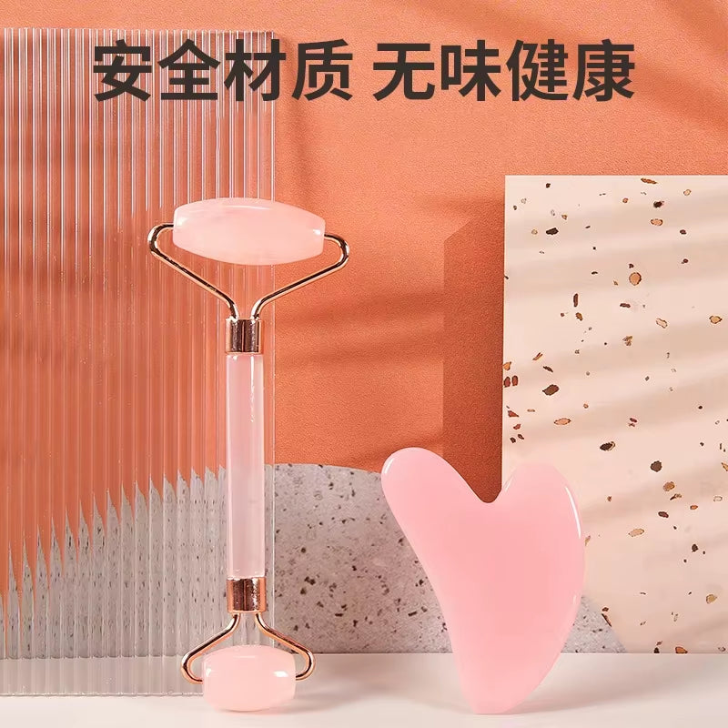 Face and Neck Massage Resin Roller Scratch Double End Massage Rod, Massage and Relax Double Head Massage Roller Set